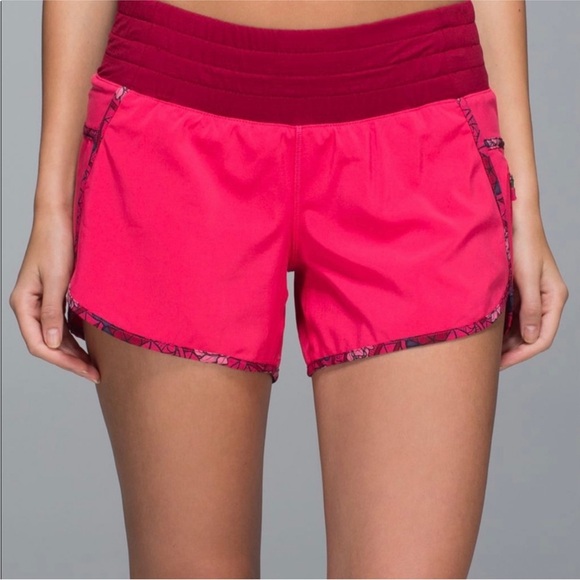 lululemon athletica Pants - Lululemon Tracker Short Boom Juice Prisma Multi Guava Lava Cranberry Size 6